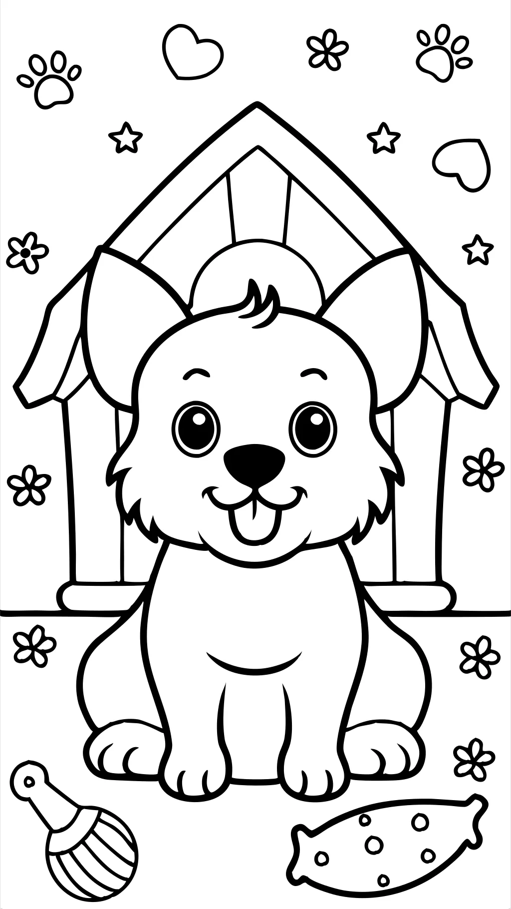 coloriages de chiens mignons à imprimer